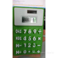 Pocket Flexible Silicone 8 Digit Solar Power Calculator Customized Logo / Color